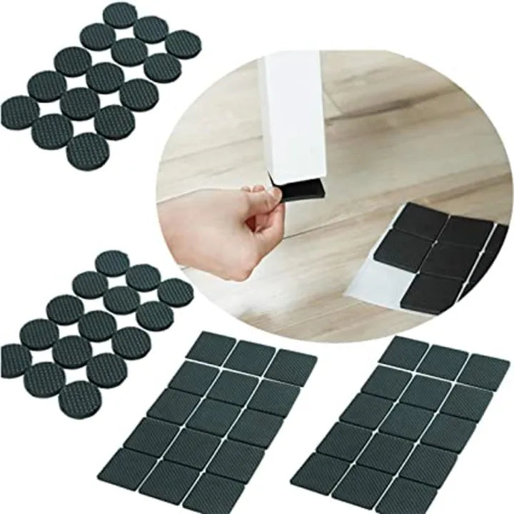 18PCS Self-Adhesive Furniture Foot Protectors – Anti-Scratch Floor Pads for Chairs, Tables, Sofas & Furniture Legs