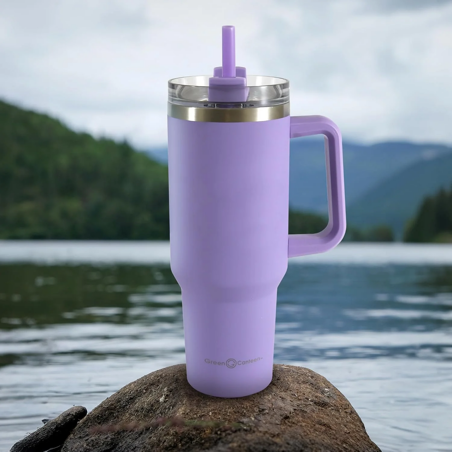 Stainless Steel Tumbler with Handle, Lid & Straw – Double-Wall Vacuum Insulated Travel Mug for Hot & Cold Drinks | Leak-Proof Coffee Cup