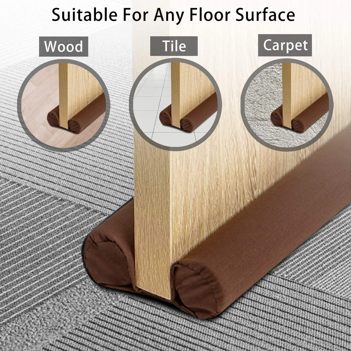 40-Inch Door Draft Stopper – Under Door Dust, Insect & Air Blocker | Noise & Weather Protection Seal
